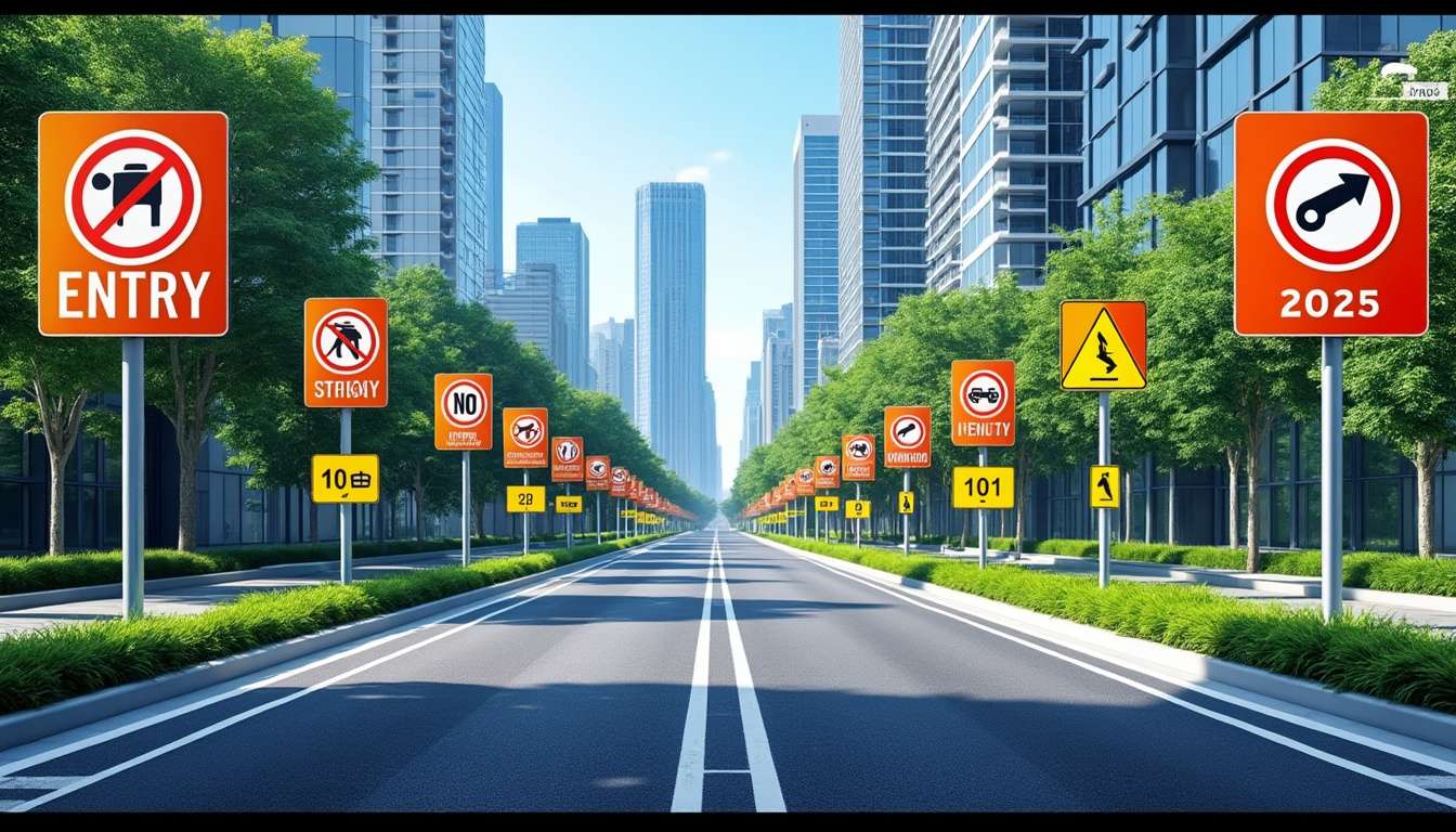 découvrez tout ce qu’il faut savoir sur les panneaux d’interdiction du code de la route en 2025 : leur signification, les nouveautés et conseils pour mieux respecter la signalisation routière.