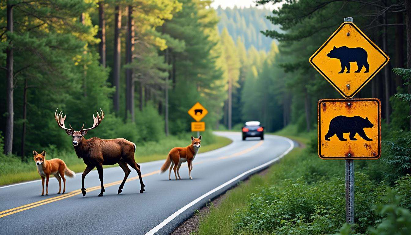 découvrez tout ce qu'il faut savoir sur les panneaux signalant la présence d'animaux sauvages sur la route pour assurer votre sécurité et celle des animaux.